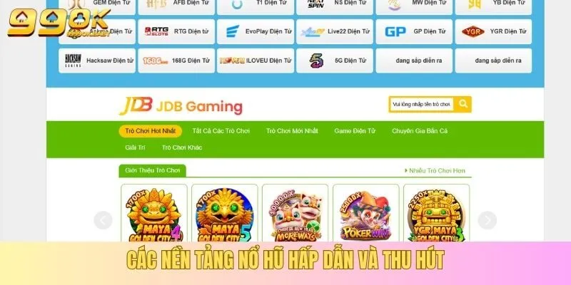 Các nền tảng nổ hũ hấp dẫn và thu hút